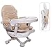 YOLEO Hochstuhl Baby Kinder Boostersitz Sitzerhöhung zum Füttern Verstellbarer Klappbarer Kinderstuhl mit Sitzkissen Baby Sitz (Beige-Prime)