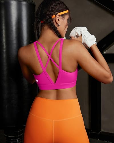 Image of RUNNING GIRL High Impact Sports Bras for Women, High Support Running Sports Bra Moulded Cup Strappy Sports Bras