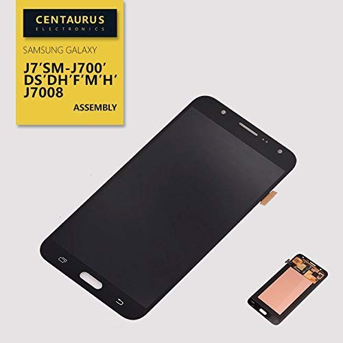 CE CENTAURUS ELECTRONICS Assembly For Samsung Galaxy J7 J700 J700H J700M J700DS J700F J700T J700P Touch Screen Digitizer LCD Display Full Replacement Black