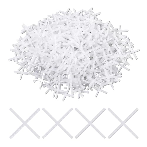 Image of 1 /32 Inch Tile Spacers, 500 Pcs Cross Tile Leveling Clips Floor Wall Plastic Tiles Shim for Various Types of Ceramic Tiles Installation Leveling
