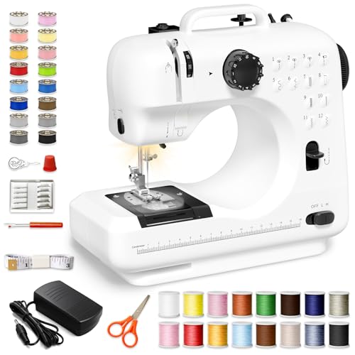 Portable Tabletop Beginner Mini Sewing Machine for Home Use, Compact...