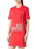 mujer vestido rojo Vestido con forma de T Love Moschino T-Shape Dress Vestido, Rojo, 46 para Mujer