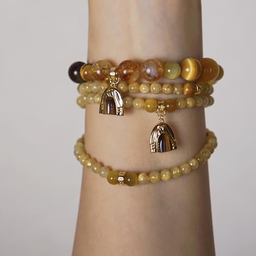 Image of Five Elements 18K Gold Vermeil 3 Layered Crystal Gemstone Beads Bracelet & Necklace for women Solid 925 Sterling Silver 18K Gold or White Gold Plated jewelry