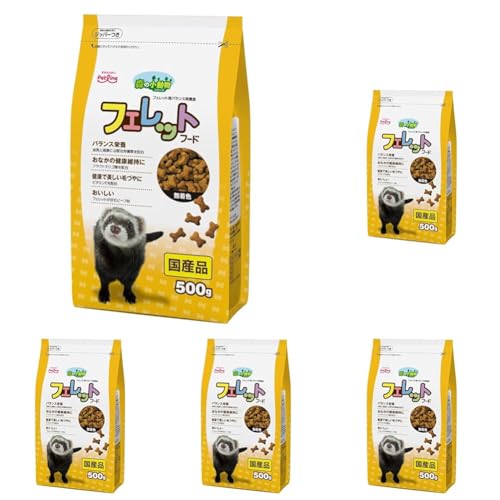 ペットライン 森の小動物 フェレットフード 500グラム (x 5)の商品画像（Amazon）
