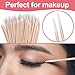SmallCat 300 Pcs Pointed Cotton Swabs, 2.75 Inch Cotton Swabs with Wooden Sticks, Precision Tip Cotton for Correcting Makeup Mistakes, Tattoo, Eyebrow, Beauty, Nail Polish Cleaning