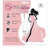 Best Tape Fashion Strips – 50 Double-Sided Clothing & Body Tape Strips | Gentle, Skin-Safe Adhesive | Invisible, Strong Hold for Dresses, Tops, V-Necks & More (½ x 3