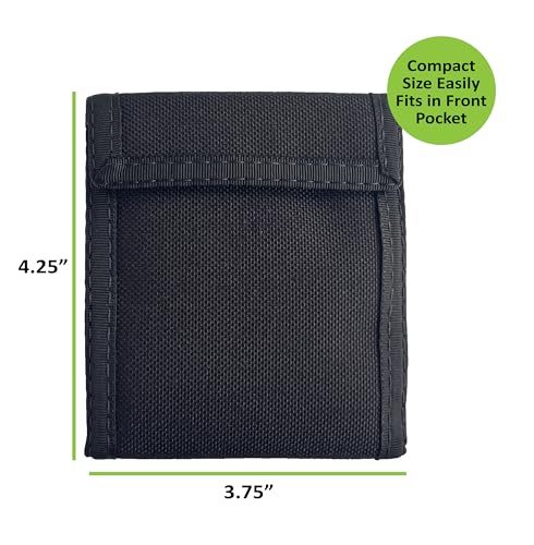 Sprocket Compact Nylon Bifold Wallet for Men (Black)4