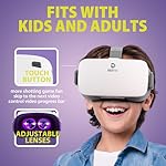 DESTEK V5 VR Headset for Phone with Controller, Anti-Blue Eyes Protected HD Lenses, 110° FOV Virtual Reality Headsets VR Goggles for iPhone 15/14/13/12/11, Samsung, Android - White - Image 4