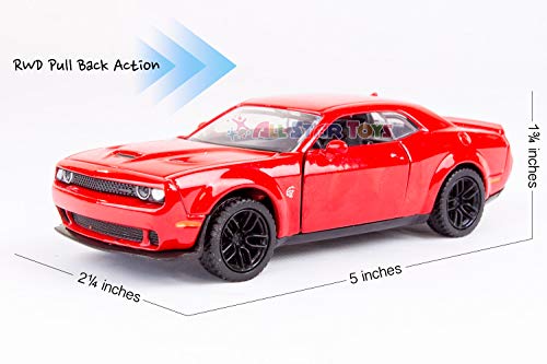 American Legends Dodge Challenger Hellcat 2018 Rojo miniatura 2