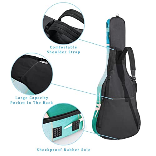 Housse étanche pour guitare acoustique avec double bandoulière et poche phare et ciel avec nuages, Multicolore 03., 42… - Les Beatles, Paul McCartney, John Lennon, RIngo Starr, George Harrison Housse étanche pour guitare acoustique avec double bandoulière et poche phare et ciel avec nuages, Multicolore 03., 42… – Image 4