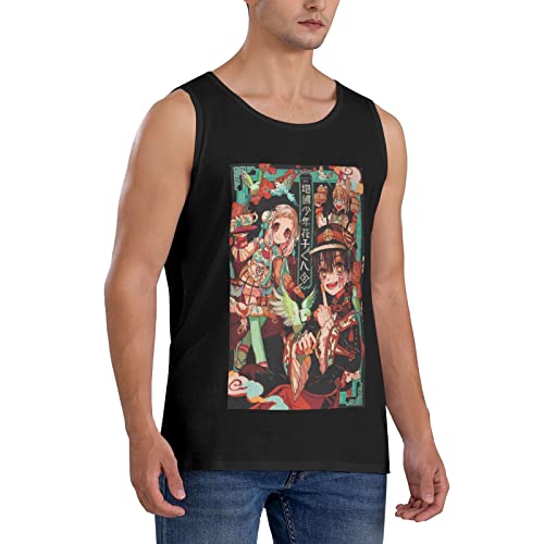 Anime Toilet-Bound Hanako-Kun Tank Top Mens Casual Vest Summer O-Neck Sleeveless Clothes Black #TOP6
