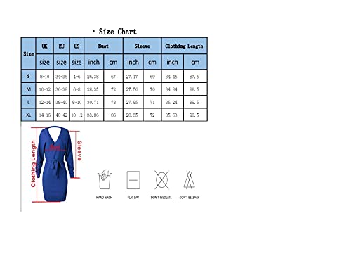 Imuedaen Trui-jurk voor dames, V-hals, elegante gebreide jurk, lange mouwen, pullover, tuniek, jurk met riem, voor herfst en winter - Image 7