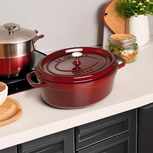 staub ストウブ 「 ピコ ココット オーバル グレナディンレッド 29cm