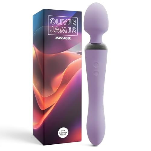 Doppelkopf Vibrator & Dildo - 10 Vibrationsmodi, Leise & Kraftvoll, Duschfest & Kabellos, Sex Toy, Sex Spielzeug für die Frau, Dildos mit Vibration für Frauen & Paare (Flieder)