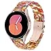 DEALELE Bands Compatible with Samsung Galaxy Watch 5 / 5 Pro / Galaxy Watch 4 / 4 Classic / Galaxy 3 41mm / Galaxy Active 2, 20mm Colorful Resin Replacement Strap for Women Men (Rainbow candy, 20mm)