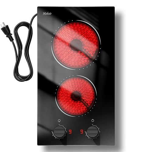 Hobsir 12 Inch 2 Burner Electric Cooktop