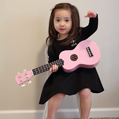 pomaikai soprano ukulele for beginners 21 inch ukulele wood toddler guitar small hawaiian ukalalee starter pink