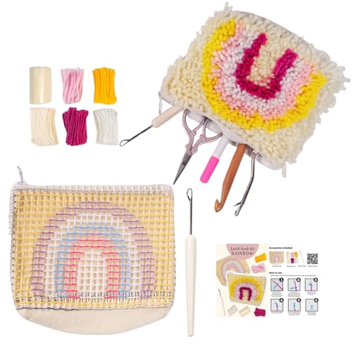 Generico Kit De Gancho De Gancho Para Niños,Juego De Ganchillo Con Bolsa De Lápices | Gancho De Gancho Para Niños | Para Niños Principiantes Adolescentes Adultos Trabajo Manual Casa Hobby Studio