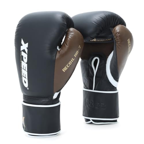 Xpeed Recoil Spar Glove, Sparring Glove for Boxing Training Gloves, Leather Bag Gloves, Secure Wrist Support, Ventilated Mesh Weave Palm 16oz (Brown & Black) (B0CX99YL4J) Amazon Price History, Amazon Price Tracker