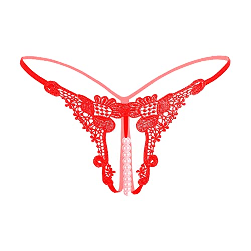SLITHICE Women Sexy Panties Y-Back G-String (Red S)