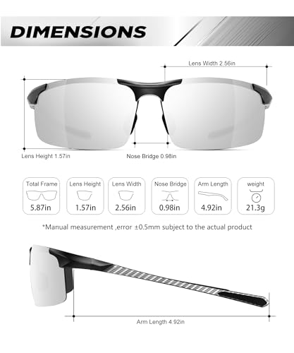 Image of ANYLUV Polarized Sunglasses for Men Carbon Fiber Sunglasses with UV400 Protection for Fishing Driving Gift