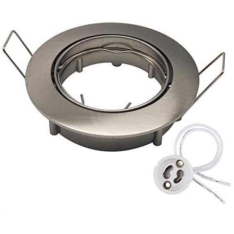 Pack of 10 Sand Nickel Recessed GU10 Fitting Frost Ceiling Downlight Fitting Cover