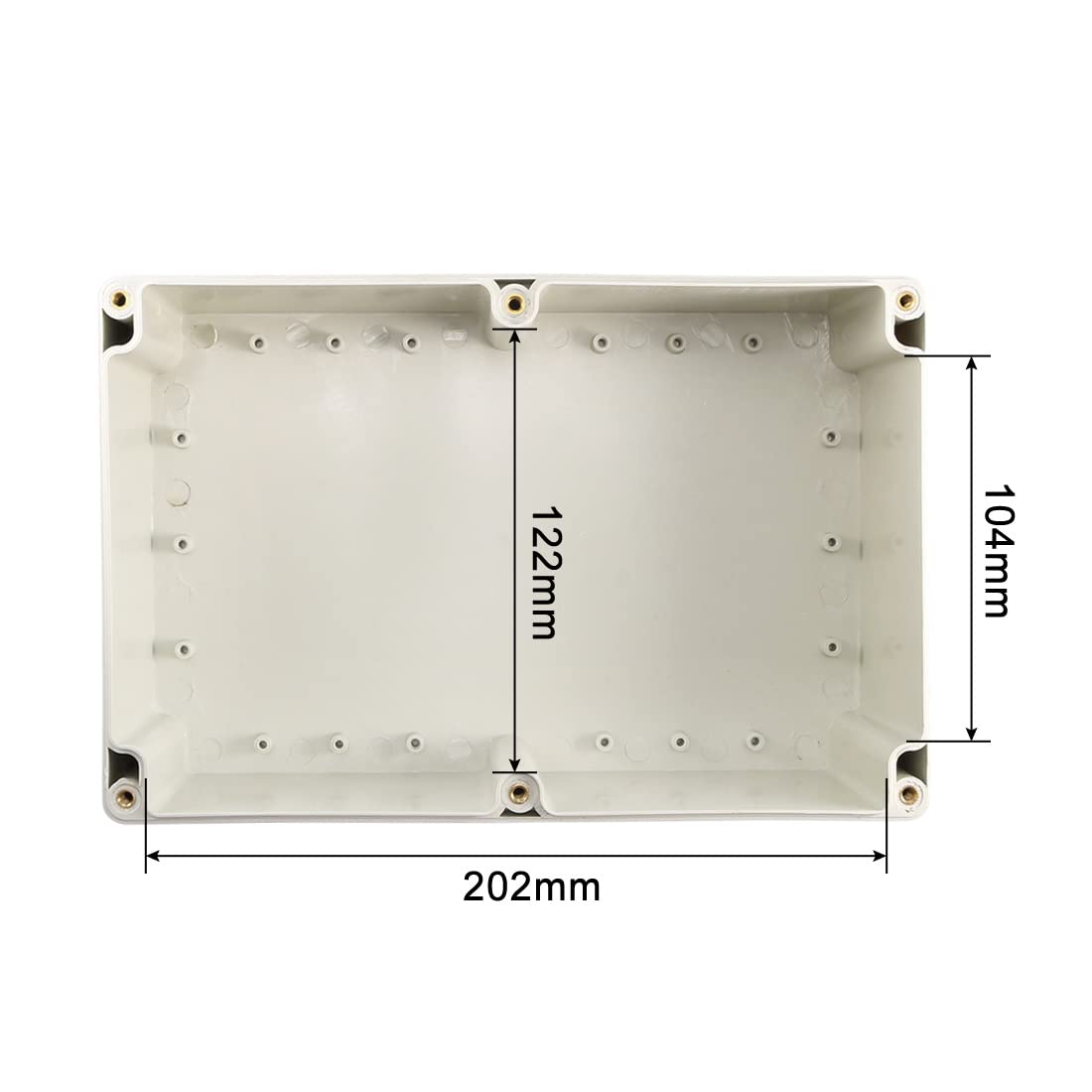 sourcingmap 230x150x87 mm,9.06x5.91x3.43 Zoll wasserfester elektronischer ABS-Kunststoff DIY Abzweigkasten Projektkasten Gehäuse Gehäuse für Außen- und Innenbereich mit transparenter Abdeckung