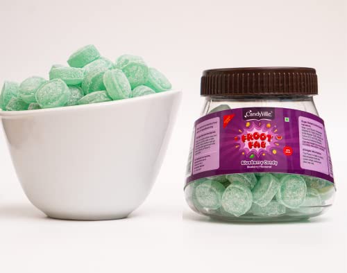 Image of CandyVille Frootfab Blueberry Candy Jar (400 Grams) | Fruit Flavoured Candy