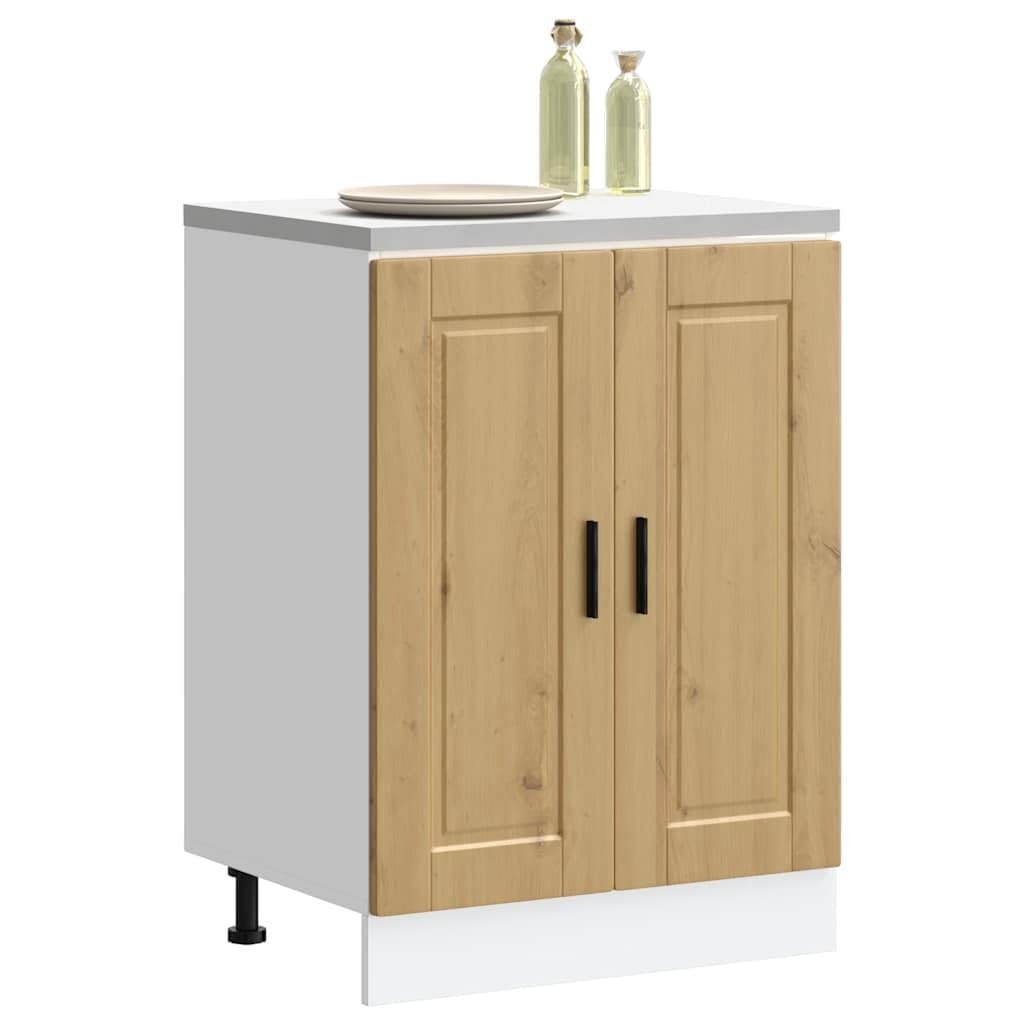 vidaXL Armoire de Cuisine Porto chêne Artisanal Bois d ingénierie