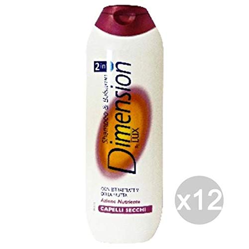 Dimension Set 12 Shampoo Secchi Viola By Lux Cura E Trattamento dei Capelli, Multicolore, Unica