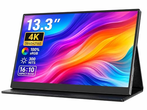 Image of Portable Monitor | 13.3-inch, 60Hz, 100% sRGB, FHD 4K, Compatible with PS4, PS3, Xbox One, Switch, Laptops, and Other Devicesortable monitor