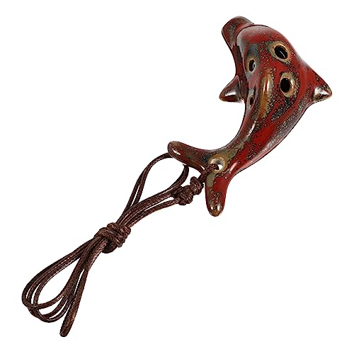 TOYANDONA Delfin-förmige Okarina Übungsokarina für Anfänger Kreative -blasinstrument Junge Mädchen- mit Wunderbarem Klang