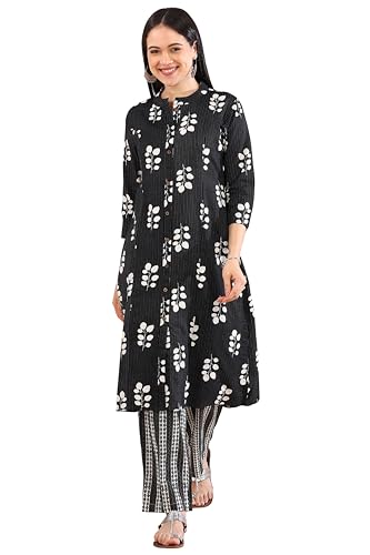 Image of MIRCHI FASHION Pure Cotton Plus Size Lucknowi Chikankari Kurta Set with Pant | 3XL 4XL 5XL Straight Kurta Pant Set | Ethnic Office Wear