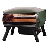 Witt PICCOLO Rotante 13" Outdoor Gas Pizza Oven - Compact, Portable with Rotating Stone & C-Shaped Burner | Ideal for Small Spaces, Easy to Clean, Restaurant-Quality Pizzas at Home – Green