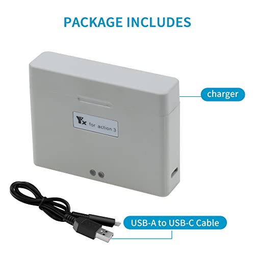 Chargeur de Batterie pour DJI Osmo Action 4 et 3 Double Emplacement