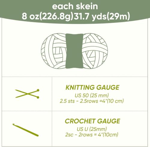 Image of 8 Jumbo Packs Chunky Chenille Yarn for Crocheting, 31.7 yds, 8 oz Each Skein Bulky Thick Fluffy Yarn for Knitting, Super Bulky Chunky Yarn for Hand Knitting Blanket, Soft Plush - Light Gray