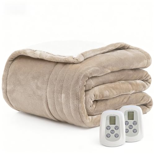Heated Blanket Electric Blanket Queen Size 84'x90' Fast Heating Electric Blanket with Dual Control...