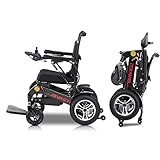 Folding Electric Wheelchair, Mobility Scooter, Lightweight Wheelchair, Adjustable Seat, Armrests and