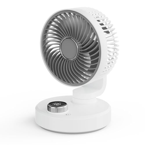 Air Circulator Desk Fan, USB Desk Table Fan with Strong Airflow & Quiet Operation, Portable Cooling Fan Speed Adjustable 180°Rotatable Head for Home Office Bedroom Table and Desktop