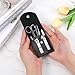 7 Pcs Travel Manicure Set Nail Clipper Set Gifts for Men & Women Fingernail Grooming Kit, Travel Clipper Kit with Nail Care Tools Beauty Scissors Tweezers PU Black Leather Pouch