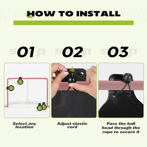 image for Hikeen 4 Pcs Professional Hockey Targets-Durable 5mm Thick PVC Goal Ta