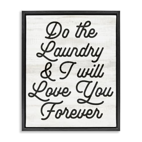Laundry Love Phrase Comic Humor, 16 x 20 Inch Canvas in Floater Frame