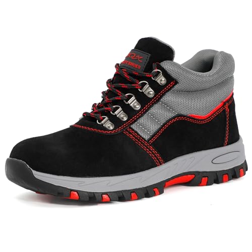 ESTAMICO Steel Toe Work Boots For Men Puncture Proof Industrial & Construction Boot Waterproof Safety Shoes