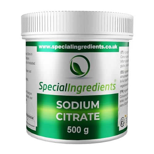 Special Ingredients Sodium Citrate 500g (Buffer Salt) Premium Quality, Vegan, Non-GMO, Gluten Free – Recyclable Container
