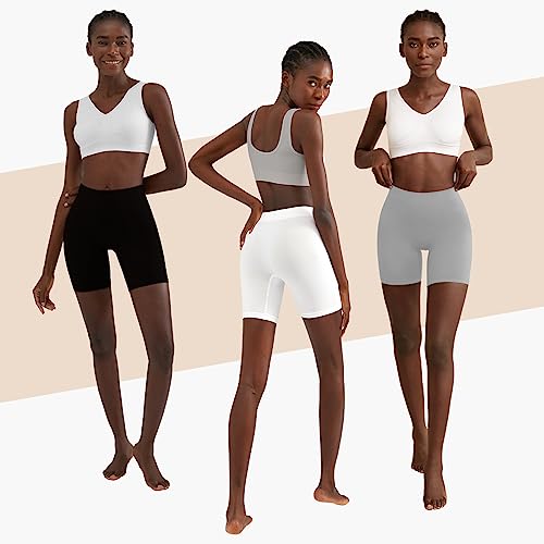 Image of YADIFEN Slip Shorts for Under Dresses Women Seamless Anti Chafing Underwear Shaping Boyshort Smooth Thigh Biker Short Panties