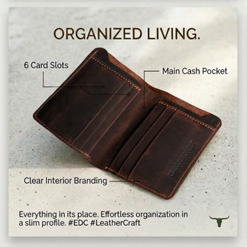 Image of URBAN FOREST Joe Vintage Brown Leather Wallet for Men