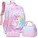 Mochila Niñas Unicornio Bolsa de Escolar Primaria Mochilas Infantiles Niños Mochilas Niñas Set de Mochilas Chica de Viaje