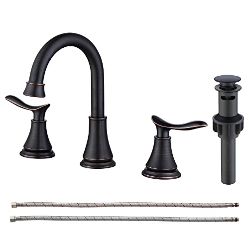 Robinet lavabo salle de bain 8 pouces mitigeur mélangeur 3 trous