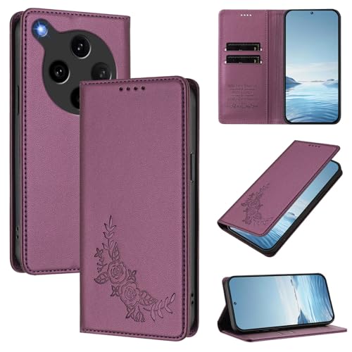 �X�}�z�P�[�X �Ή��@�� for Oppo Find X8 Ultra 5G�yRFID�u���b�N�z�y�J�[�h�z���_�[�t�����z �}�O�l�b�g�J�� �X�^���h�@�\�t���z�X�}�z�P�[�X Violet