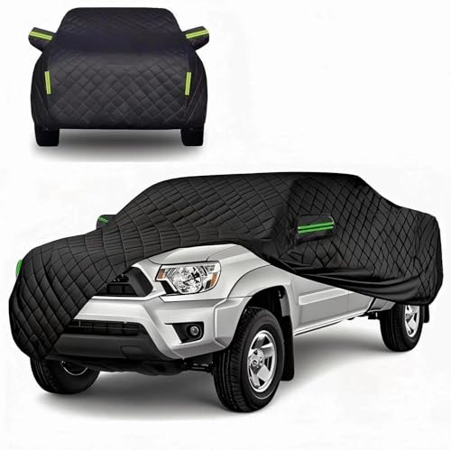 Hail Protector Car Cover Truck Compatible with GMC Sierra,6 Layers Thicken Hail Padded Car Cover(Black,Fit Truck Length 229-237 inch)